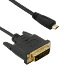 1.8m Micro HDMI (Type-D) Male to DVI 24+1 Pin Male Adapater Cable - Image 3