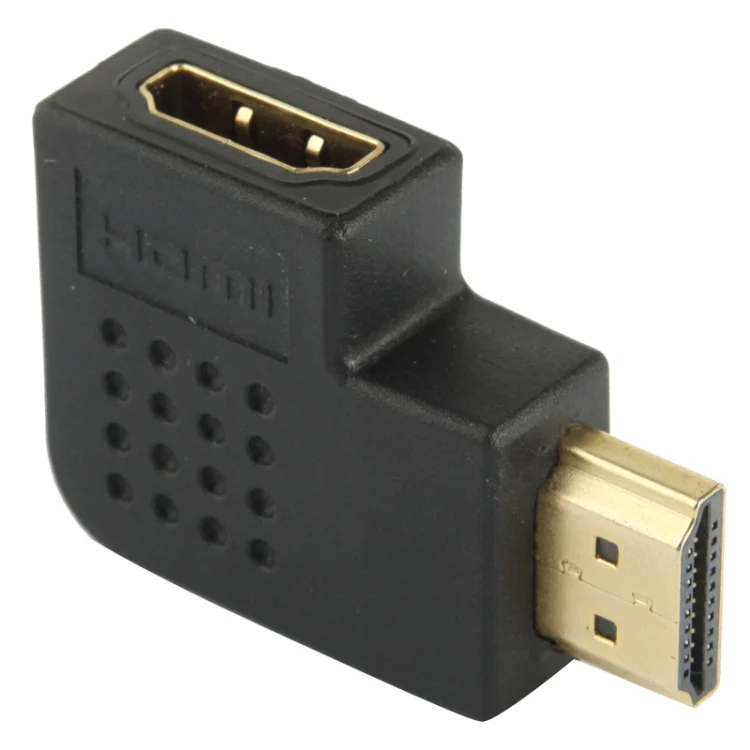 S-HDMI-0372A_2.webp Gold Plated HDMI 19 Pin Male to HDMI 19 Pin Female Adapter with 90 Degree Angle - Image 3