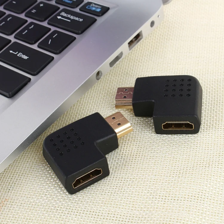 S-HDMI-0372A_4.webp Gold Plated HDMI 19 Pin Male to HDMI 19 Pin Female Adapter with 90 Degree Angle - Image 5