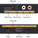 HDMI to HDMI + Audio (SPDIF + R/L) Converter (EU Plug) - Image 2