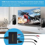 HDMI to HDMI + Audio (SPDIF + R/L) Converter (EU Plug) - Image 6