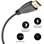 1.4 Version, Gold Plated 19 Pin HDMI Male to HDMI Male Coiled Cable, Support 3D / Ethernet, Length: 60cm (can be extended up to 2m) - Image 3