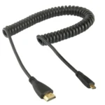 1.4 Version, Gold Plated Micro HDMI Male to HDMI Male Coiled Cable, Support 3D / Ethernet, Length: 60cm (can be extended up to 2m) - Image 2