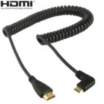 1.4 Version Gold Plated Mini HDMI Male to HDMI Male Coiled Cable, Support 3D / Ethernet, Length: 0.6m-2m - Image 2