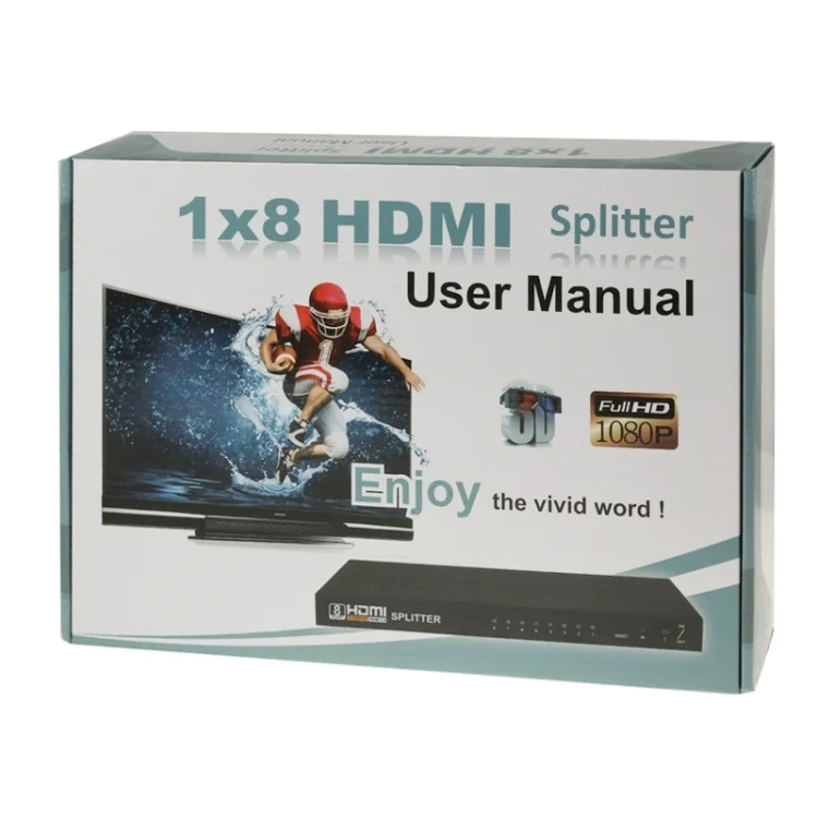 S-HDMI-2301B_6.webp V1.4 Full HD 1080P 1 x 8 HDMI Amplifier Splitter, Support 3D - Image 7