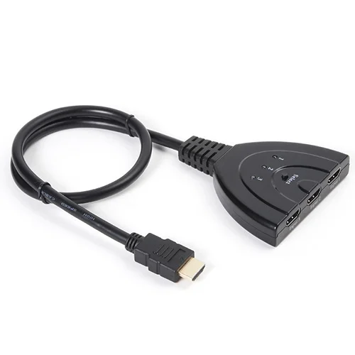 S-HDMI-3020_2.webp 3x1 Pigtail HDMI Switcher Up to 1080P (Gold Plated)(Black) - Image 3