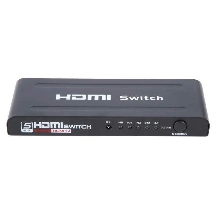 S-HDMI-501_3.webp Full HD 1080P 5 Ports HDMI Switch with Remote Control & LED Indicator(Black) - Image 4