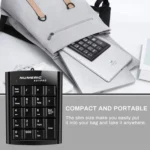 Mini USB Numeric keyboard with 19 keys(Black) - Image 4