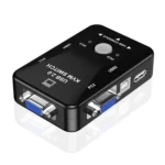 KVM-21UA 2 Ports USB KVM Switch Box with Control Button for PC Keyboard Mouse Monitor(Black)