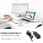 Mini Replacement AC Adapter 19.5V 2.31A 45W for Dell Notebook, Output Tips: 4.5mm x 2.7mm - Image 5