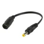 5.5 x 2.1mm DC Female to 4.8 x 1.7mm DC Male Power Connector Cable for Laptop Adapter, Length: 15cm(Black) - Image 2