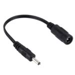 5.5 x 2.1mm DC Female to 3.5 x 1.35mm DC Male Power Connector Cable for Laptop Adapter, Length: 15cm(Black) - Image 2