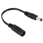 5.5 x 2.1mm DC Female to 5.5 x 2.5mm DC Male Power Connector Cable for Laptop Adapter, Length: 15cm(Black) - Image 2