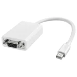 Mini Display to VGA 15 Pin Female Adapter for Apple(White)