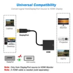 Display Port Male to HDMI Female Adapter Cable, Length: 20cm - Image 4