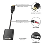 Display Port Male to DVI 24+1 Female Adapter Cable, Length: 20cm - Image 5