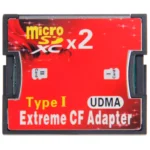 2-Socket Micro SD to CF Compact Flash Memory Card Adapter - Image 4