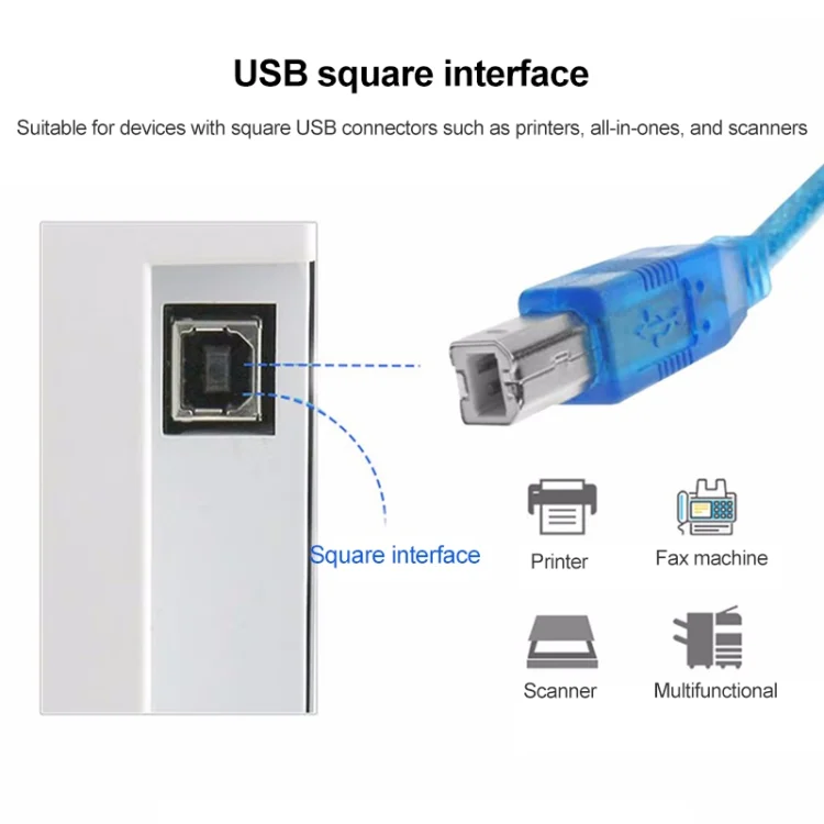 S-PC-011121_3.webp USB 2.0 Printer Extension AM to BM Cable, Length: 1.8m(Blue) - Image 4