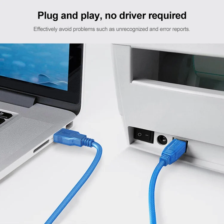 S-PC-011121_4.webp USB 2.0 Printer Extension AM to BM Cable, Length: 1.8m(Blue) - Image 5