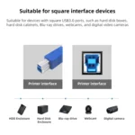 USB 3.0 A Male to B Male Extension / Data Transfer / Printer Cable, Length: 1.5m - Image 4