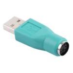 USB A Plug to mini DIN6 female Adapter (PS/2 to USB)(Green) - Image 3