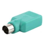 USB A Jack to mini DIN6 male Adapter (USB to PS/2)(Green) - Image 2