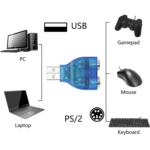 USB Male to PS/2 Female Adapter for Mouse / Keyboard - Image 4