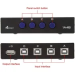 FENGJIE FJ-IA4B-C 4 Ports High Speed USB 2.0 Key-Press Switcher Share Switch Box for PC Computer Scanner Printer - Image 3