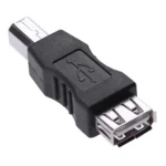 USB 2.0 A Female to B Male Adapter Connector AF to BM Converter for Printer(Black) - Image 2