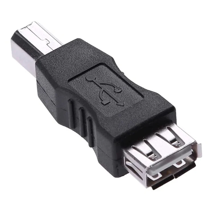S-PC-0142_1.webp USB 2.0 A Female to B Male Adapter Connector AF to BM Converter for Printer(Black) - Image 2