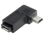 90 Degree Micro USB to Mini USB Adapter(Black) - Image 3