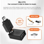 High Quality USB 2.0 AF to OTG Mini USB Adapter, Support 360 Degree Rotation - Image 4