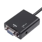 26cm HDMI to VGA + Audio Output Video Conversion Cable with 3.5mm Audio Cable, Support Full HD 1080P(Black) - Image 4