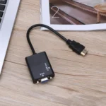 26cm HDMI to VGA + Audio Output Video Conversion Cable with 3.5mm Audio Cable, Support Full HD 1080P(Black) - Image 7