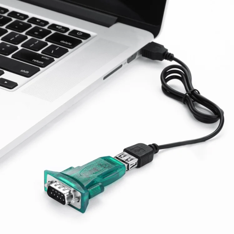 S-PC-0220_3.webp USB 2.0 to RS232 Serial Port DB9 9Pin Male Cable Converter Adapter(Green) - Image 4