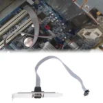 DB9 9pin Com Port host case Cable / RS232 port plate cable, Length: 36cm(Grey) - Image 4