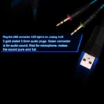 EACH G2000 Over-ear Stereo Bass Gaming Headset with Mic & LED Light for Computer, Cable Length: 2.2m - Image 20