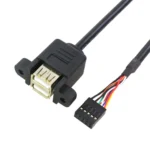 10 Pin Motherboard Female Header to 2 USB 2.0 Female Adapter Cable, Length: 50cm - Image 2