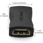 HDMI 19 Pin Female to HDMI 19Pin Female Adapter(Black) - Image 3
