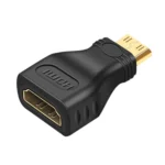 Gold Plated Mini HDMI Male to HDMI 19 Pin Female Adapter(Black) - Image 2