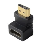 HDMI 19Pin Male to HDMI 19Pin Female 90-degree Angle Adaptor (Gold Plated)(Black) - Image 2