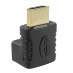 HDMI 19Pin Male to HDMI 19Pin Female 90-degree Angle Adaptor (Gold Plated)(Black) - Image 3