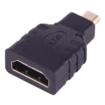 Micro HDMI Male to HDMI Female Adapter (Gold Plated)(Black) - Image 2