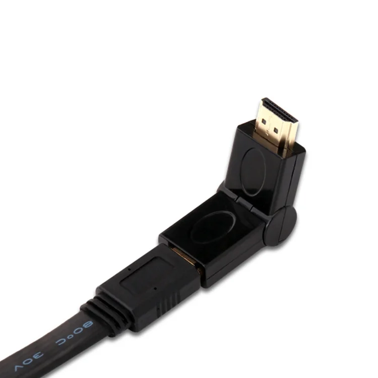 S-PC-0333_2.webp HDMI 19 Pin Male to HDMI 19Pin Female SWIVEL (180 Degree) Adaptor (Gold Plated)(Black) - Image 3