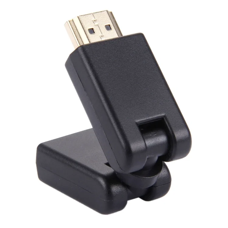 S-PC-0337_3.webp HDMI 19 Pin Male to Female 360 Degree SWIVEL Adaptor (Gold Plated)(Black) - Image 4