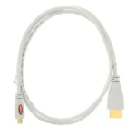 1m Gold Plated Micro HDMI Male to HDMI Male Cable, 1.4 Version(White) - Image 2