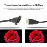 50cm High Speed HDMI 19 Pin Male to HDMI 19 Pin Female Connector Adapter Cable(Black) - Image 4