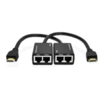 HDMI Extender by Cat5e / 6 LAN Cable 30M / 1080P(Black) - Image 2