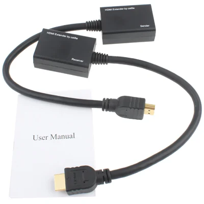 S-PC-0362_5.webp HDMI Extender by Cat5e / 6 LAN Cable 30M / 1080P(Black) - Image 6