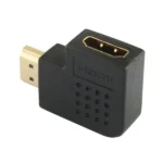 Gold Plated HDMI 19 Pin Male to HDMI 19 Pin Female Adaptor with 90 Degree Angle(Black) - Image 4